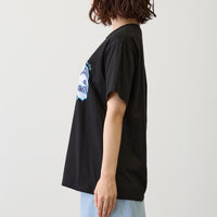 Polera negra mofusand: gato amante del papel higiénico