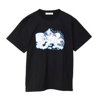 Polera negra mofusand: gato amante del papel higiénico