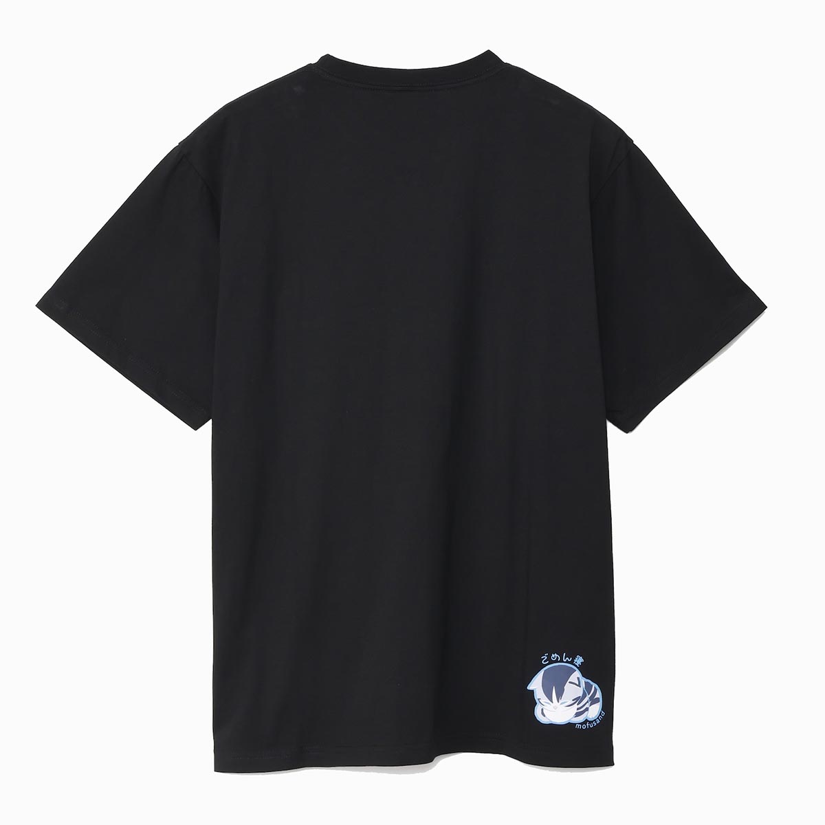 Polera negra mofusand: gato amante del papel higiénico
