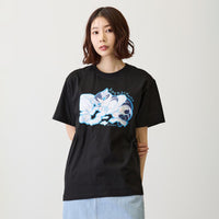 Polera negra mofusand: gato amante del papel higiénico
