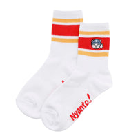 Calcetines Mofusand «Buen trabajo» rojos