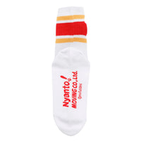 Calcetines Mofusand «Buen trabajo» rojos