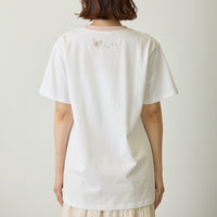 Polera blanca Mofusand Gatito Mariposa