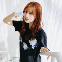 Polera negra mofusand Gato Mariposa