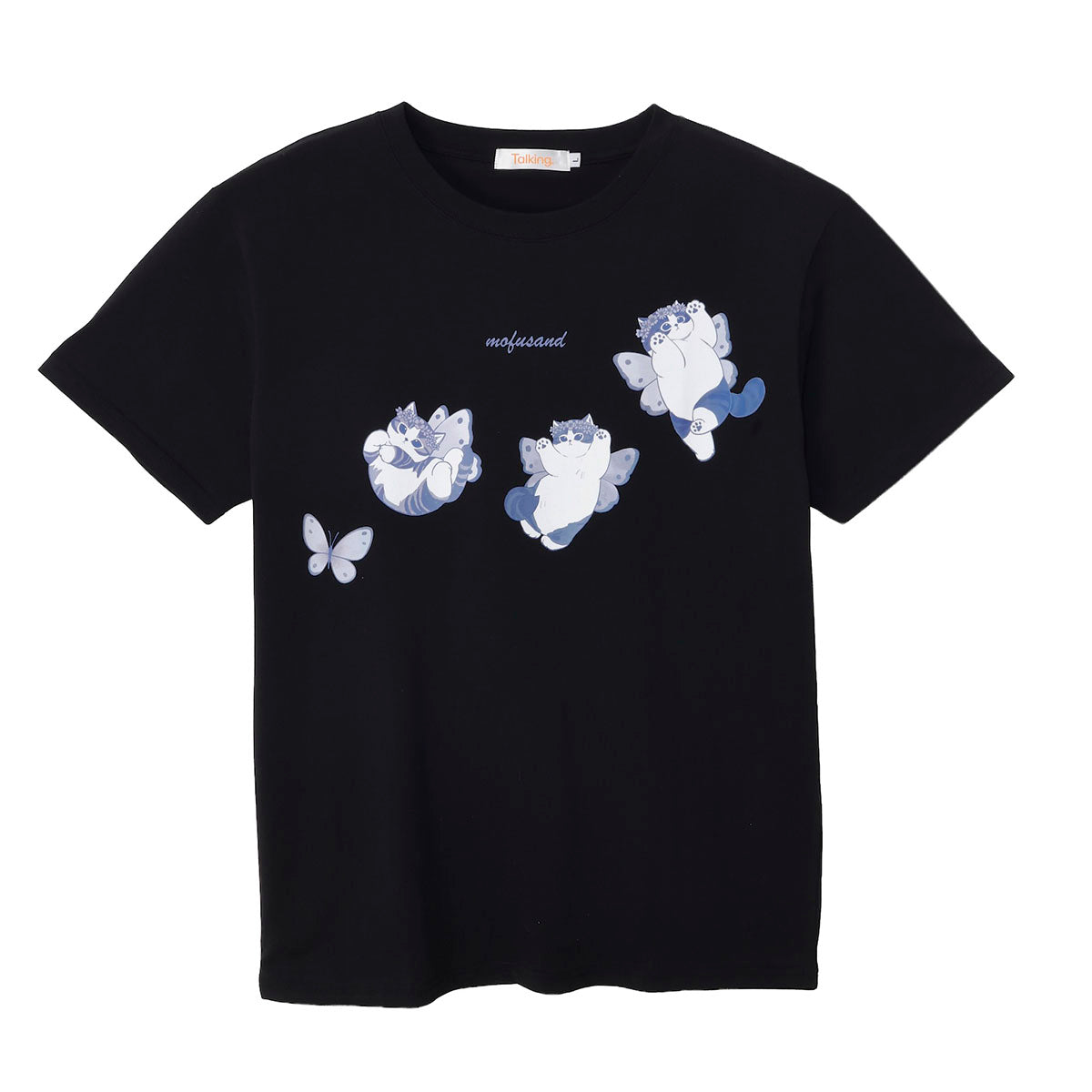 Polera negra mofusand Gato Mariposa