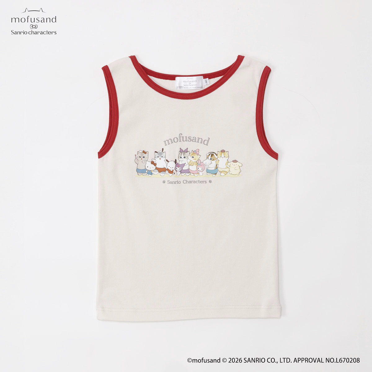 Polera sin mangas Mofusand y personajes de Sanrio