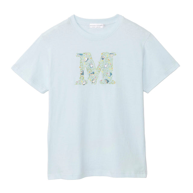 Polera botánica azul pálido mofusand × Hibiya Kadan