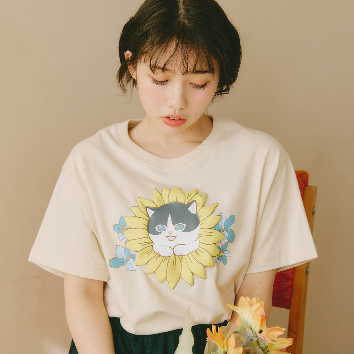 Polera Mofusand x Hibiya Kadan Girasol Natural