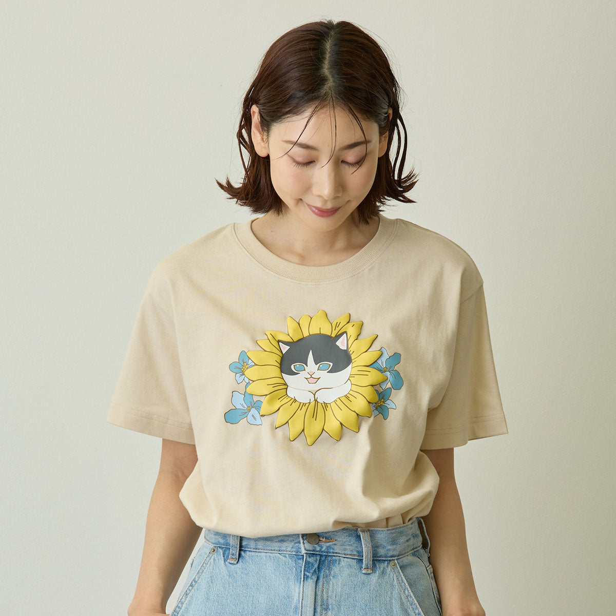 Polera Mofusand x Hibiya Kadan Girasol Natural