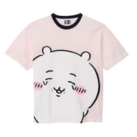 Polera rosada Chiikawa Park con personaje grande