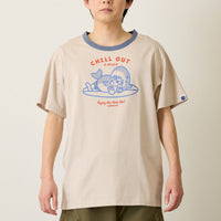 Polera mofusand Board Shark Chill Out color moka