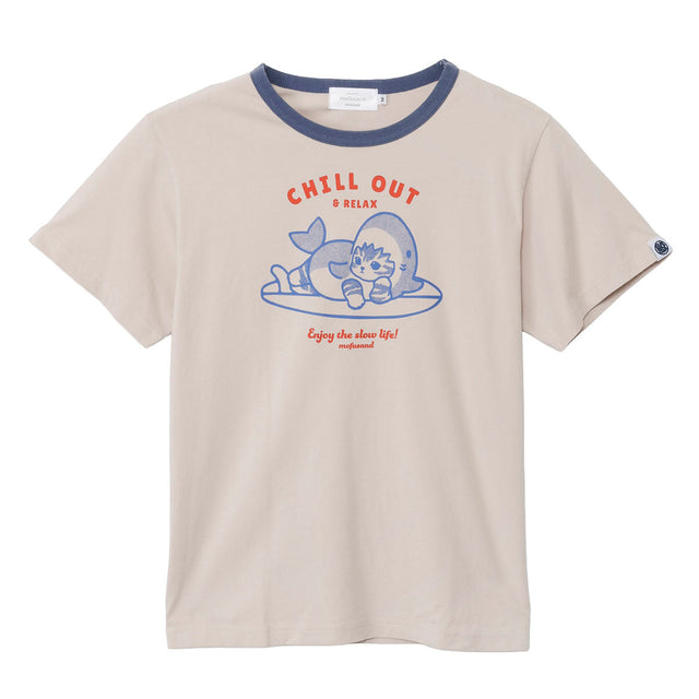Polera mofusand Board Shark Chill Out color moka