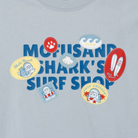 Polera mofusand Board Shark celeste