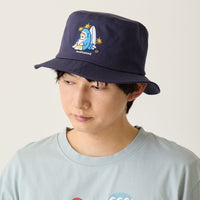 Sombrero bucket mofusand Surfing Nyan azul marino