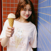 Polera mofusand Gelato rosado pálido