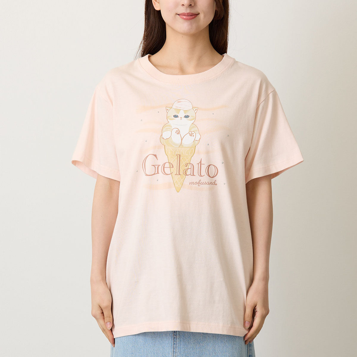 Polera mofusand Gelato rosado pálido