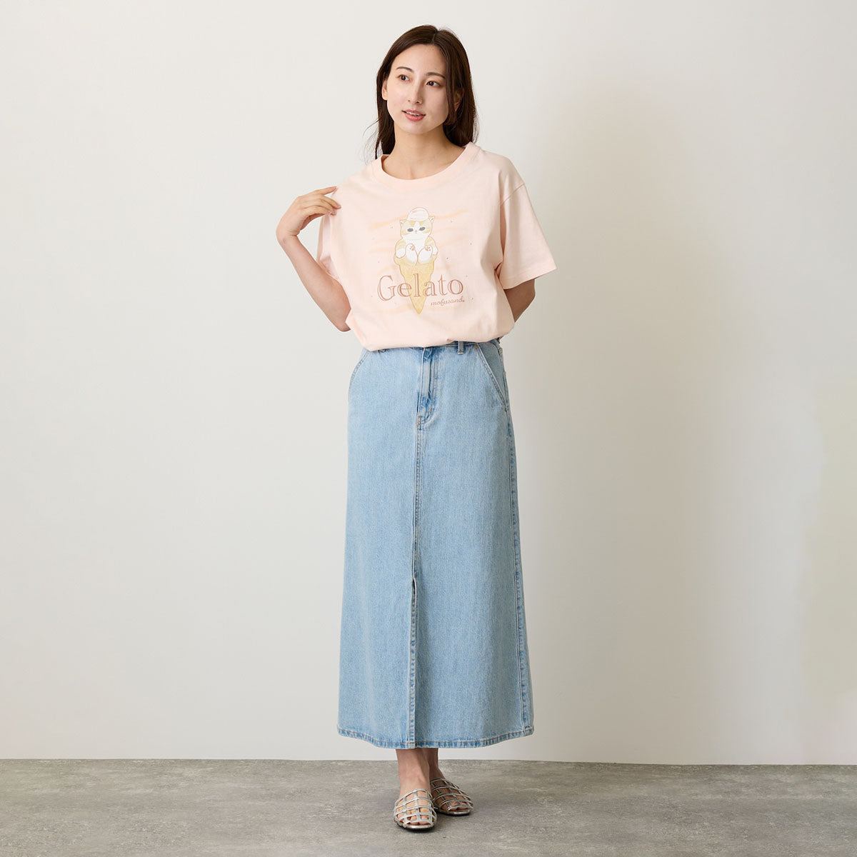 Polera mofusand Gelato rosado pálido