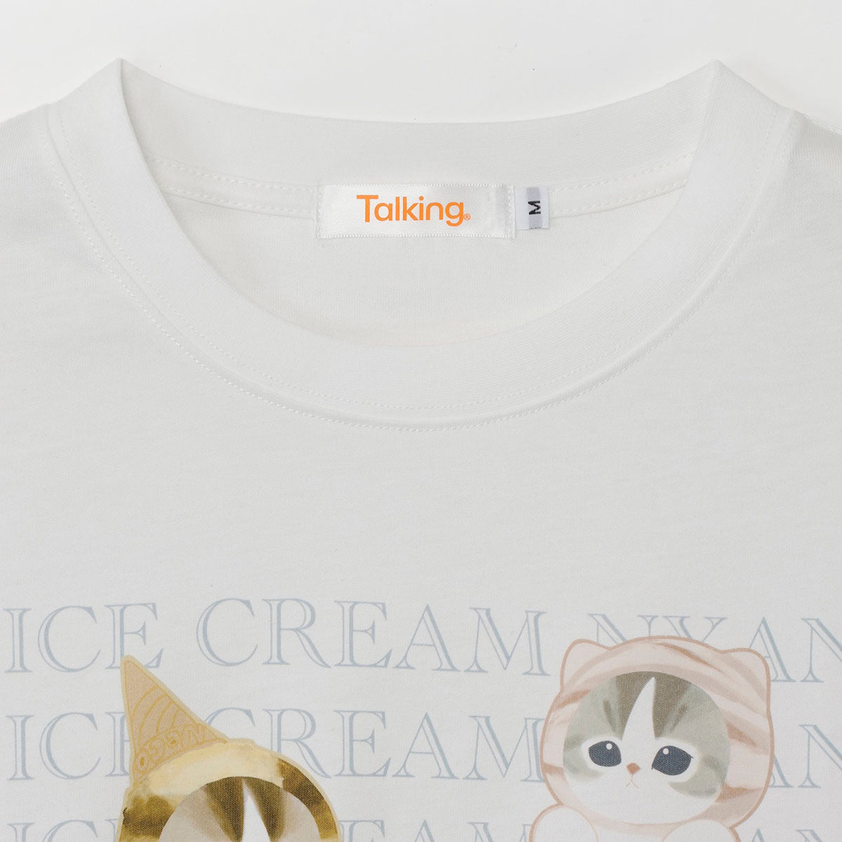 Polera Mofusand Ice Cream Nyan blanca
