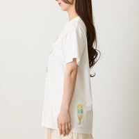 Polera Mofusand Ice Cream Nyan blanca