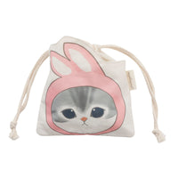Bolsa con cordón mofusand, gato con orejas de conejo