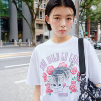 Polera mofusand Too Wild to Tame blanca