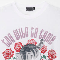 Polera mofusand Too Wild to Tame blanca