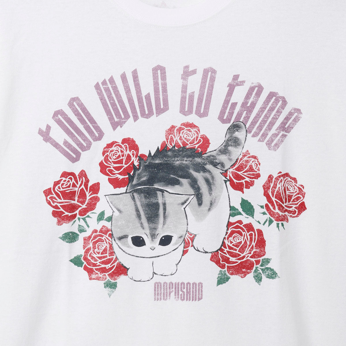 Polera mofusand Too Wild to Tame blanca