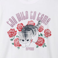 Polera mofusand Too Wild to Tame blanca