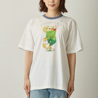 Polera blanca Mofusand con soda de melón