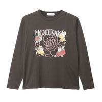 Polera manga larga mofusand x Hibiya Kadan con rosas