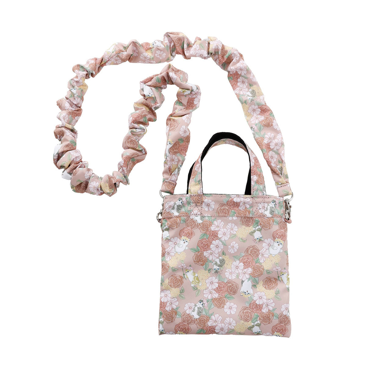 Mini bolso mofusand x Hibiya Kadan con rosas