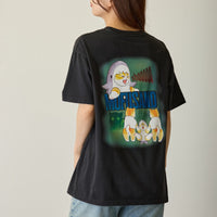 Polera negra mofusand Shark Cat estilo terror