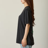 Polera negra mofusand Shark Cat estilo terror