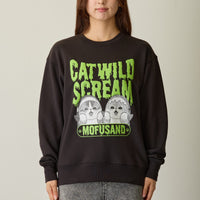 Polerón mofusand Cat Wild Scream negro