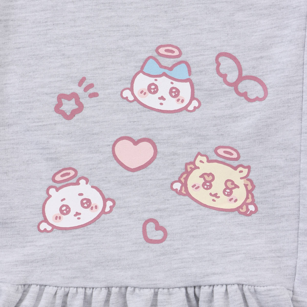Pijama Chiikawa Ángel gris jaspeado