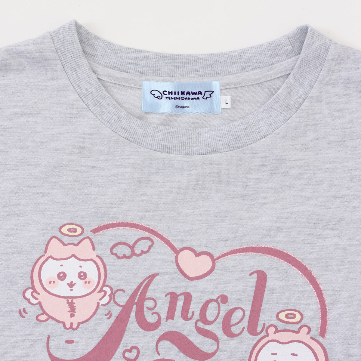 Pijama Chiikawa Ángel gris jaspeado