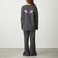 Pijama Chiikawa de demonios, gris carbón