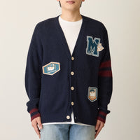 Cardigan tejido Mofusand azul marino, estilo lanzador