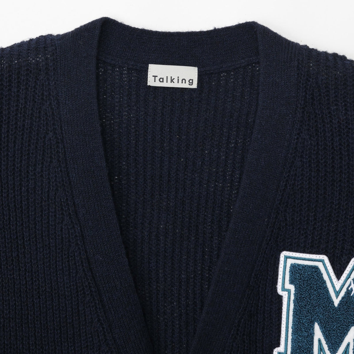 Cardigan tejido Mofusand azul marino, estilo lanzador