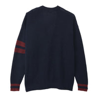 Cardigan tejido Mofusand azul marino, estilo lanzador