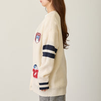 Cardigan tejido Mofusand Bateador - natural