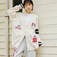 Cardigan tejido Mofusand Bateador - natural
