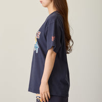 Polera mofusand PAWSING THE GAME azul marino