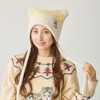 Gorro tejido con orejas de gato mofusand WOODLANDS