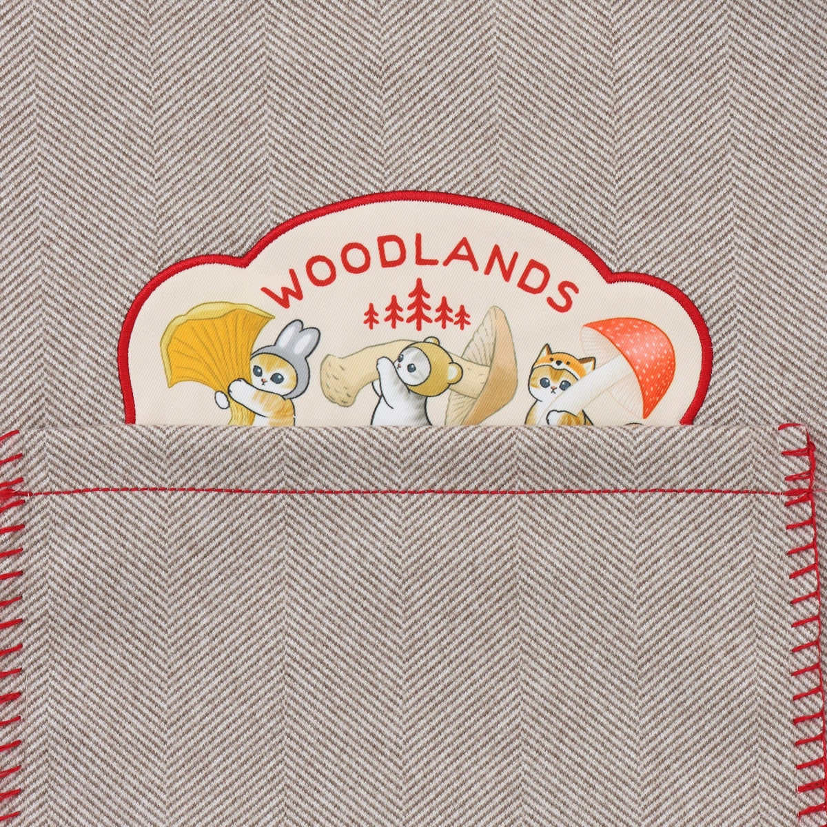 Mofusand Woodland: estola manta beige Mushroom