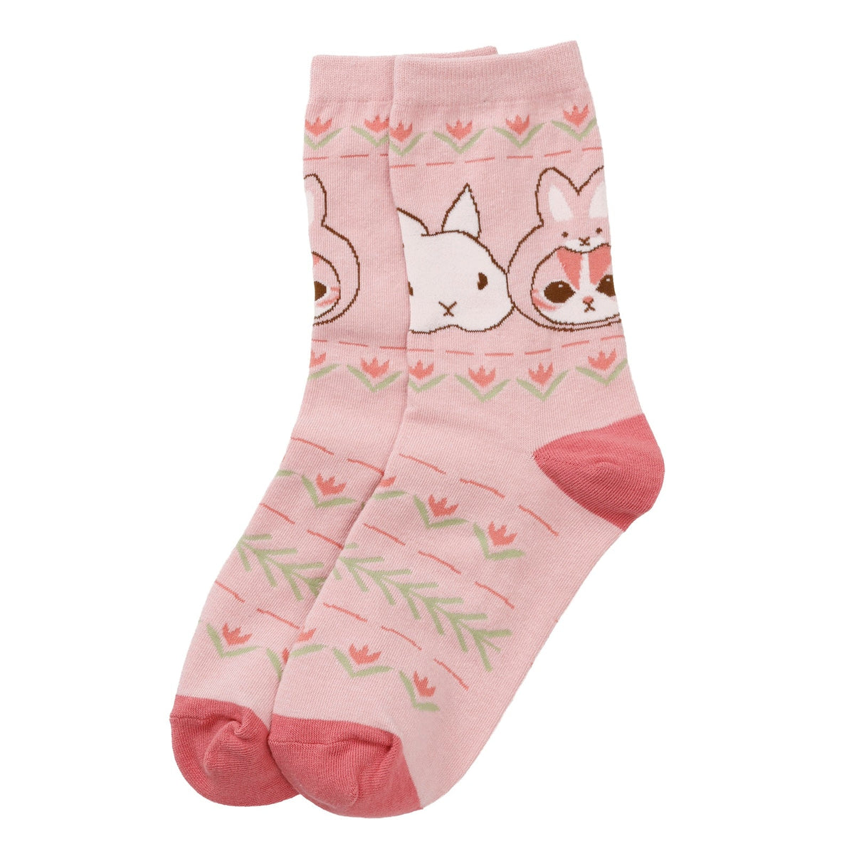 Calcetines mofusand Woodland Bunny rosados
