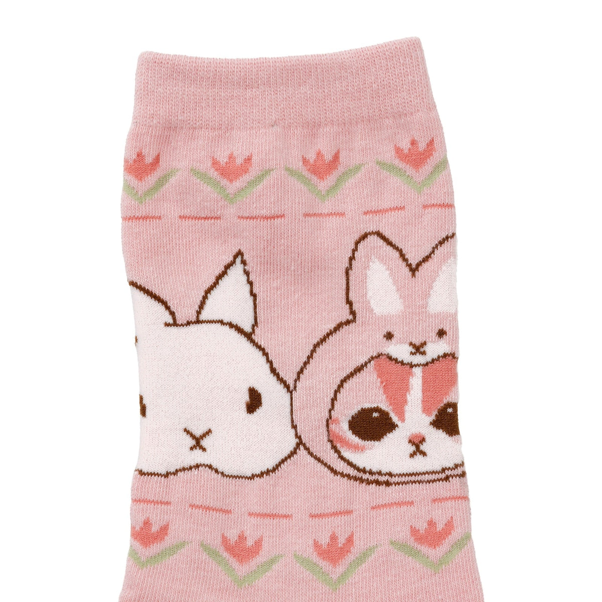 Calcetines mofusand Woodland Bunny rosados