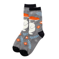 Calcetines mofusand Woodland con hongos, gris