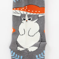 Calcetines mofusand Woodland con hongos, gris