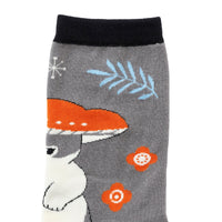 Calcetines mofusand Woodland con hongos, gris